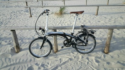 Mein Fahrrad auf dem Strandparkplatz